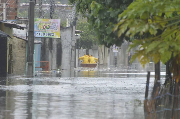 Clima Fuertes Lluvias Durante Fin Semana Estragos Natal Julio 2022 — Foto de Stock