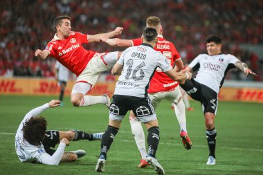 Sudamericana Futbol Kupası - 16. Raunt: Uluslararası Colo Colo 'ya karşı. 5 Temmuz 2022, Porto Alegre, Rio Grande do Sul, Brezilya: İç saha ile Colo-Colo arasında oynanan futbol maçı, Sudamericana Futbol Kupası' nın 16.