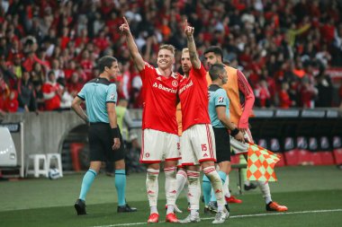 Sudamericana Futbol Kupası - 16. Raunt: Uluslararası Colo Colo 'ya karşı. 5 Temmuz 2022, Porto Alegre, Rio Grande do Sul, Brezilya: İç saha ile Colo-Colo arasında oynanan futbol maçı, Sudamericana Futbol Kupası' nın 16.