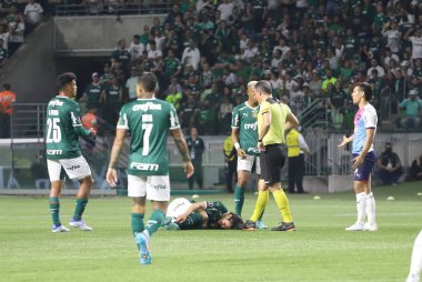 Libertadores Futbol Kupası - 16. Raunt: Palmeiras - Cerro Porteo. 6 Temmuz 2022, Sao Paulo, Brezilya: Palmeiras ve Cerro Porteo (Paraguay) arasındaki futbol maçı, Libertadores Futbol Kupası 'nın 16.