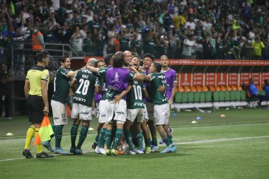 Libertadores Futbol Kupası - 16. Raunt: Palmeiras - Cerro Porteo. 6 Temmuz 2022, Sao Paulo, Brezilya: Palmeiras ve Cerro Porteo (Paraguay) arasındaki futbol maçı, Libertadores Futbol Kupası 'nın 16.