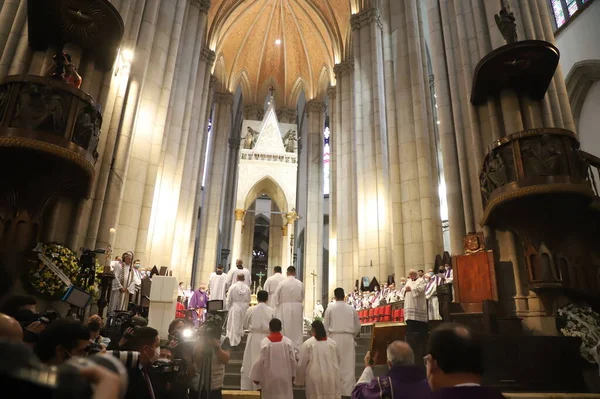 Int Wake Late Archbishop Sao Paulo Claudio Hummes July 2022 — Zdjęcie stockowe