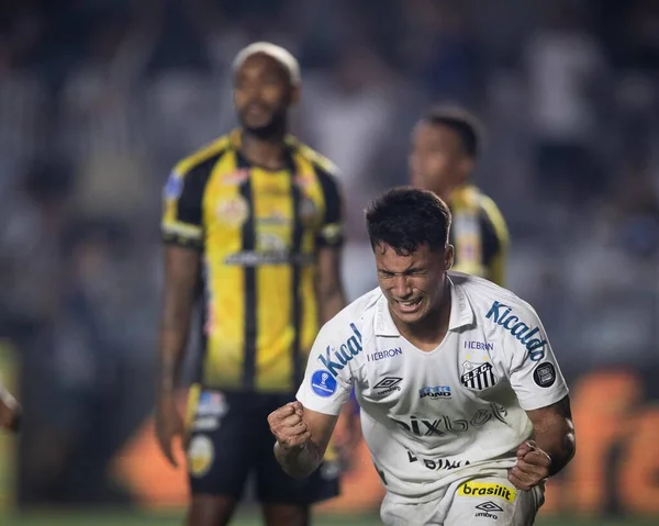 Sudamericana Futbol Kupası - 16. Raunt - Santos Deportivo Tachira 'ya karşı. 6 Temmuz 2022, Santos, Sao Paulo, Brezilya: Santos ve Deportivo Tachira (Venezuela) arasındaki futbol maçı, Sudamericana Futbol Kupası 'nın 16.