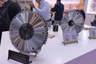 (Sao Paulo 'daki Uluslararası Mobilya ve Ahşap Sanayi Fuarı sırasında hareket. 7 Temmuz 2022, Sao Paulo, Brezilya: Uluslararası Mobilya ve Ahşap Sanayi Fuarı sırasında hareket