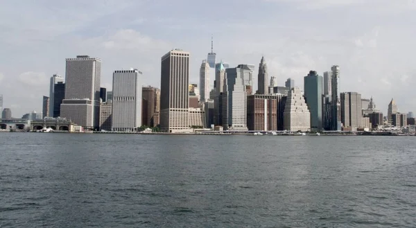 Ciudad Nueva York Visto Desde Brooklyn Marina Julio 2022 Brooklyn — Foto de Stock