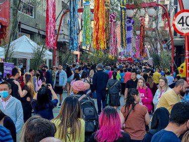 Tanabata Matsuri: 43rd Festival of the Stars. July 9, 2022, Sao Paulo, Brazil: The Tanabata Matsuri: 43rd Festival of the Stars, has been held for over four decades in Liberdade Neighborhood of Sao Paulo and features concerts