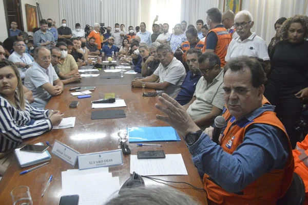 Int Natal City Hall Meets Civil Defense Municipalities Affected Rains — Stok fotoğraf