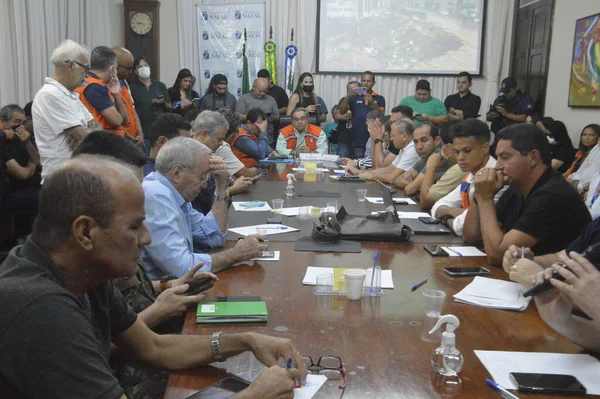 Int Natal City Hall Meets Civil Defense Municipalities Affected Rains — ストック写真
