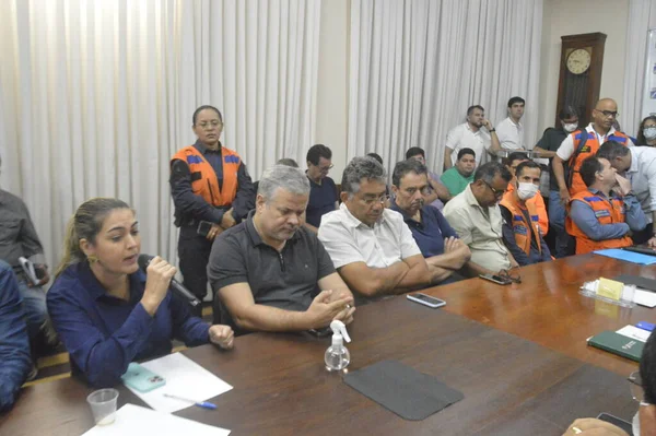 Int Ayuntamiento Natal Reúne Con Defensa Civil Los Municipios Afectados —  Fotos de Stock