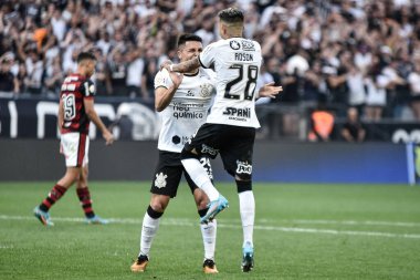 Brazilian Soccer Championship: Corinthians vs Flamengo. July 10, 2022, Sao Paulo, Brazil: Soccer match between Corinthians and Flamengo, valid for the 16th round of Brazilian Soccer Championship, held at Neo Quimica Arena, in Sao Paulo