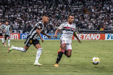 Brezilya Futbol Şampiyonası: Atletico-MG Sao Paulo 'ya karşı. 10 Temmuz 2022, Belo Horizonte, Minas Gerais, Brezilya: Mineirao Stadyumu 'nda düzenlenen Brezilya Futbol Şampiyonası' nın 16. turu için geçerli olan Atletico-MG ve Sao Paulo arasındaki futbol maçı