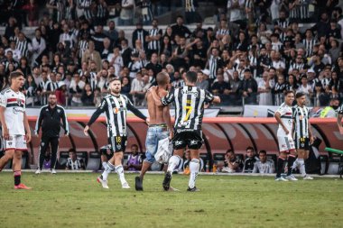 Brezilya Futbol Şampiyonası: Atletico-MG Sao Paulo 'ya karşı. 10 Temmuz 2022, Belo Horizonte, Minas Gerais, Brezilya: Mineirao Stadyumu 'nda düzenlenen Brezilya Futbol Şampiyonası' nın 16. turu için geçerli olan Atletico-MG ve Sao Paulo arasındaki futbol maçı