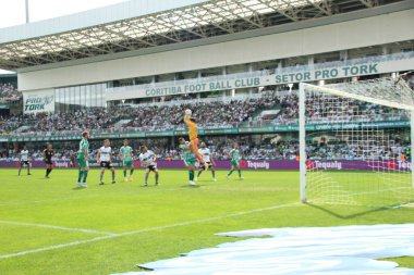 Brezilya Futbol Şampiyonası: Coritiba Juventude 'a karşı. 10 Temmuz 2022, Curitiba, Parana, Brezilya: Coritiba ve Juventude arasındaki futbol maçı, Brezilya Futbol Şampiyonası 'nın 16. turu için geçerli, Couto Pereira Stadyumu' nda yapıldı.