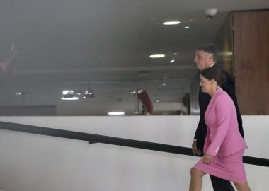 Macaristan Cumhurbaşkanı 'nın Planalto Sarayı' na varış töreni. 11 Temmuz 2022, Brasilia, Federal Bölge, Brezilya: Macaristan Cumhurbaşkanı Hazretleri Katalin Novak 'ın Planalto Sarayı' na gelişinin resmi töreni 