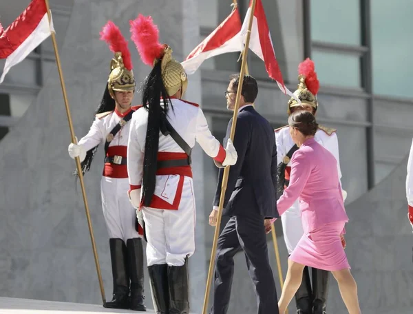 Arrival Ceremony President Hungary Planalto Palace July 2022 Brasilia Federal — Foto Stock