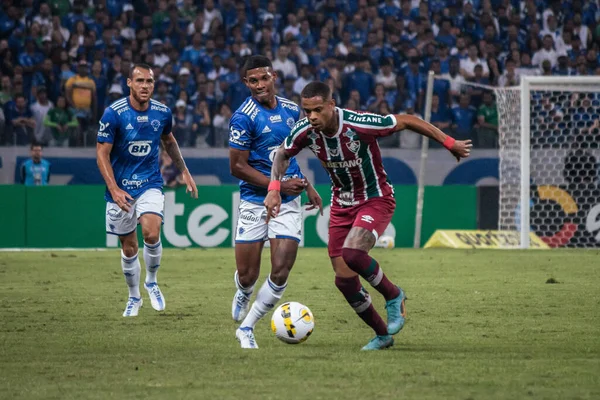 Coupe Brésil Football Ronde Cruzeiro Fluminense Belo Horizonte Minas Gerais — Photo