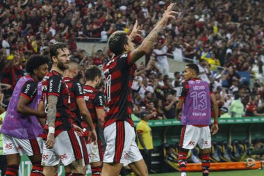 Brezilya Futbol Kupası - 16. Raunt: Flamengo ve Atletico-MG. 13 Temmuz 2022, Rio de Janeiro, Brezilya: Flamengo ile Atletico-MG arasındaki futbol maçı, Brezilya Futbol Kupası - 16. Raunt, Rio de Janeiro 'daki Maracana Stadyumu' nda Çarşamba günü oynanan 