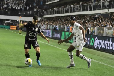 Brezilya Futbol Kupası - 16. Raunt: Santos Corinthians 'a karşı. 13 Temmuz 2022, Santos, Sao Paulo, Brezilya: Santos ve Corinthians arasındaki futbol maçı, Brezilya Futbol Kupası - 16. Raunt, Santos, Sao Paulo Stadyumu 'nda düzenlendi.