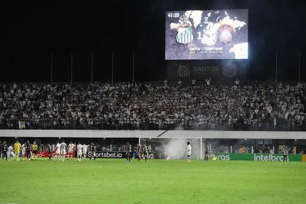 Brasilianische Fußballmeisterschaft Achtelfinale Santos Gegen Corinthians Juli 2022 Santos Sao — Stockfoto