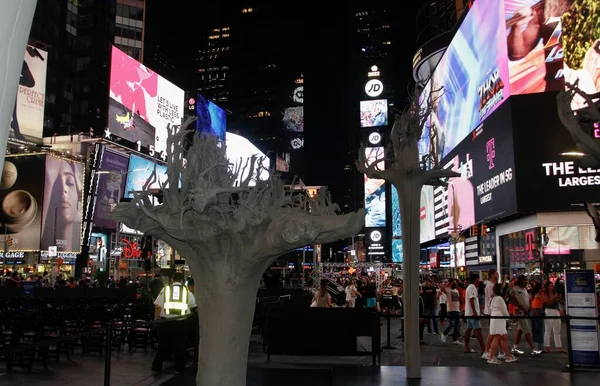 Seven Sweetgum Trees Charles Gainess Erstes Öffentliches Kunstprojekt Times Square — Stockfoto