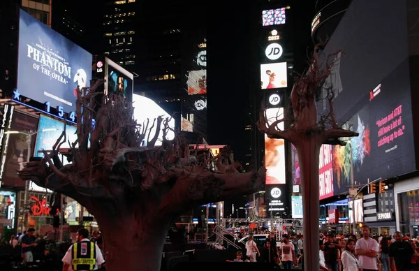Seven Sweetgum Trees Charles Gainess Erstes Öffentliches Kunstprojekt Times Square — Stockfoto