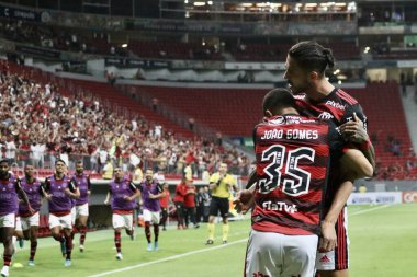 Brezilya Futbol Şampiyonası Flamengo Coritiba 'ya karşı. 16 Temmuz 2022, Brasilia, Federal Bölge, Brezilya: Brezilya 'da Mane Garrincha Stadyumu' nda düzenlenen Brezilya Futbol Şampiyonası 'nın 17. turu için geçerli olan Flamengo ile Coritiba arasındaki futbol maçı