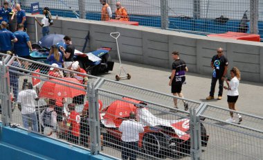 Final Race of The 2022 NYC Formula E-PRIX. July 16, 2022, New York, USA: The final race of the 2022 New York City Formula E -Prix taking place on Saturday (16) at FIA Brooklyn street circuit-New York. 