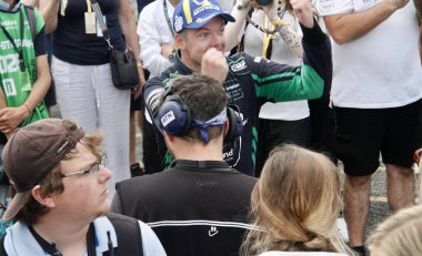 The 2022 NYC Formula E-PRIX podyumu. 16 Temmuz 2022, New York, ABD: Yeni Zelandalı Nick Cassidy (araba 37), 16 Temmuz Cumartesi günü FIA Brooklyn sokak pisti Brezilya 'da düzenlenen 2022 New York Formula E -Prix final yarışını kazandı.