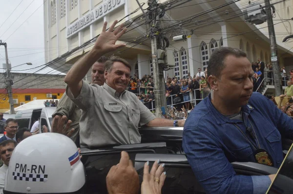 Brazilian President Jair Bolsonaro Participates March Jesus Freedom City Natal — Fotografia de Stock