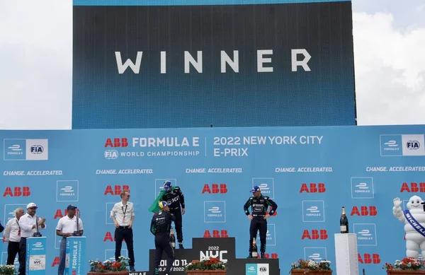 Podio 2022 Nyc Formula Prix Julio 2022 Nueva York Estados — Foto de Stock