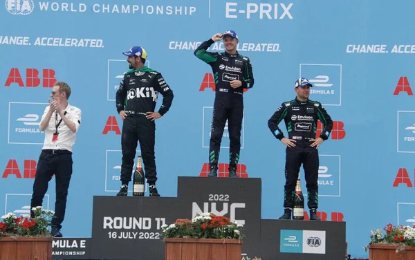 Podium 2022 Nyc Formula Prix July 2022 New York Usa — Foto de Stock