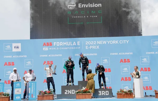 Podium 2022 Nyc Formula Prix July 2022 New York Usa — Foto de Stock