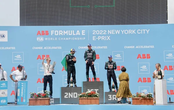 Podium 2022 Nyc Formula Prix July 2022 New York Usa — Foto de Stock