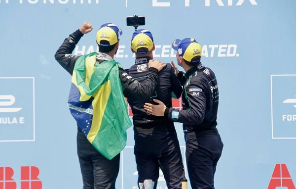 Podium 2022 Nyc Formula Prix July 2022 New York Usa — Foto de Stock