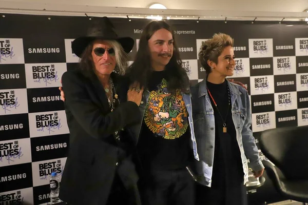 Press Conference Joe Perry Lan Lanh Yohan Kisser Samsung Best — Φωτογραφία Αρχείου