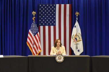 ABD Başkan Yardımcısı Kamala Harris Atlantic City, NJ 'de düzenlenen 113. NAACP Ulusal Kongresi' nde açıklama yaptı. 18 Temmuz 2022, Atlantic City, New Jersey, ABD
