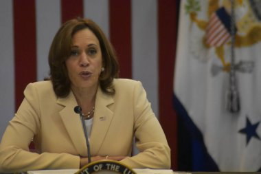 US Vice President Kamala Harris delivers remarks at the 113th NAACP National Convention in Atlantic City, NJ. July 18, 2022, Atlantic City, New Jersey, USA