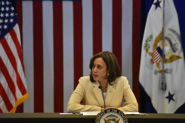 US Vice President Kamala Harris delivers remarks at the 113th NAACP National Convention in Atlantic City, NJ. July 18, 2022, Atlantic City, New Jersey, USA