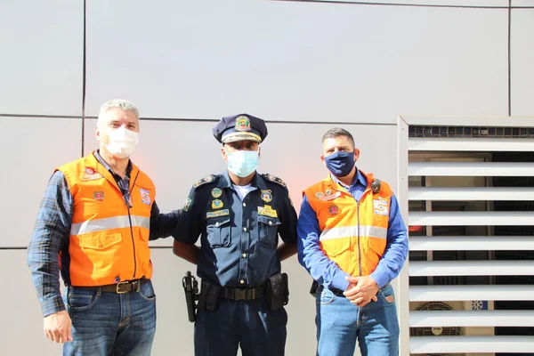 Civil Defense Brazil Conducts Emergency Drill Hospitals City Curitiba July — Foto de Stock