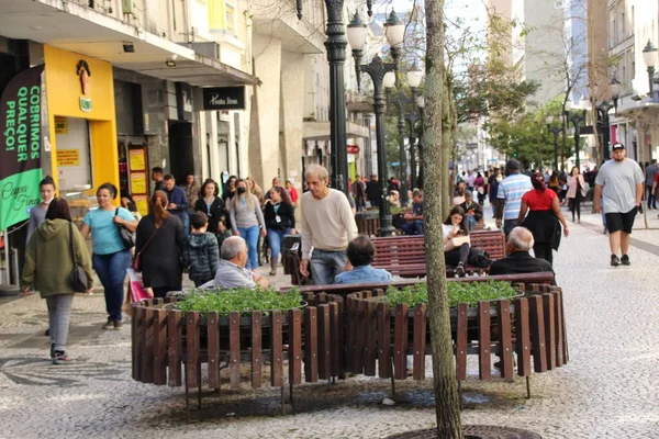 Belo Dia Temperatura Cidade Curitiba Julho 2022 Curitiba Paraná Brasil — Fotografia de Stock