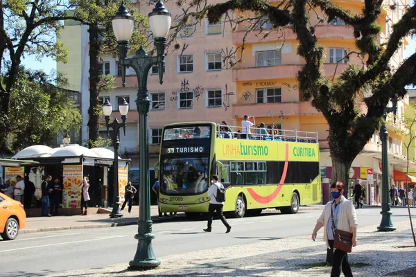 Bonito Día Temperatura Ciudad Curitiba Julio 2022 Curitiba Paraná Brasil — Foto de Stock