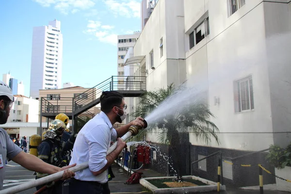 Civil Defense Brazil Conducts Emergency Drill Hospitals City Curitiba July — 图库照片