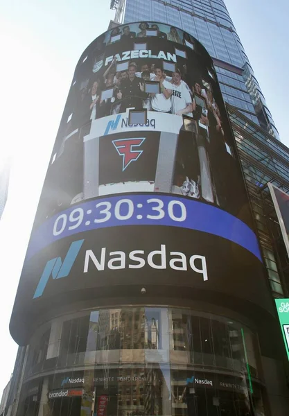 Faze Clan Joins Nasdaq Stock Market July 2022 New York — Stockfoto