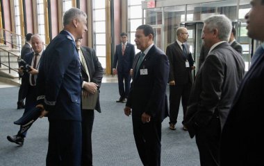 Brezilya Başkan Yardımcısı Hamilton Mourao, Haiti 'de Birleşmiş Milletler, New York' ta Ortak Kadın, Barış ve Güvenlik konulu bir konuşma yaptı. 21 Temmuz 2022, New York, ABD