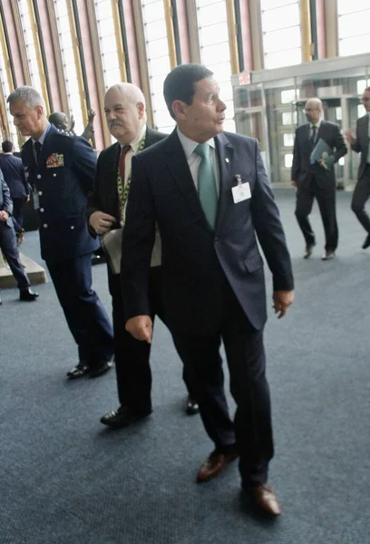 Vice President Brazil Hamilton Mourao Speaks Joint Women Peace Security — Stock fotografie