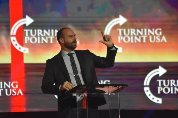 Brazilian Federal Deputy Eduardo Bolsonaro Attends Event Tampa United States — 스톡 사진