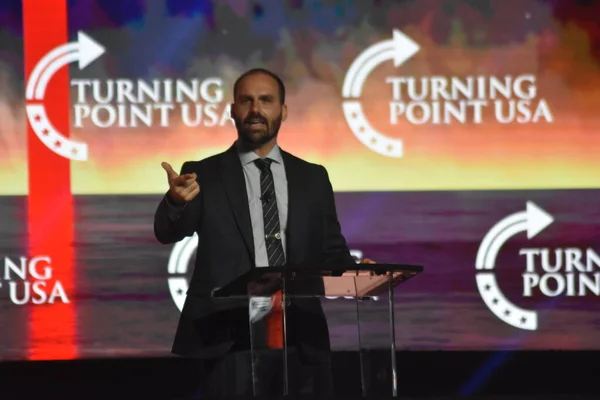 Brazilian Federal Deputy Eduardo Bolsonaro Attends Event Tampa United States — 스톡 사진