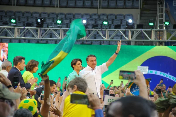 Jair Bolsonaro Nun Brezilya Cumhurbaşkanı Olarak Yeniden Seçilmesi Için Resmi — Stok fotoğraf