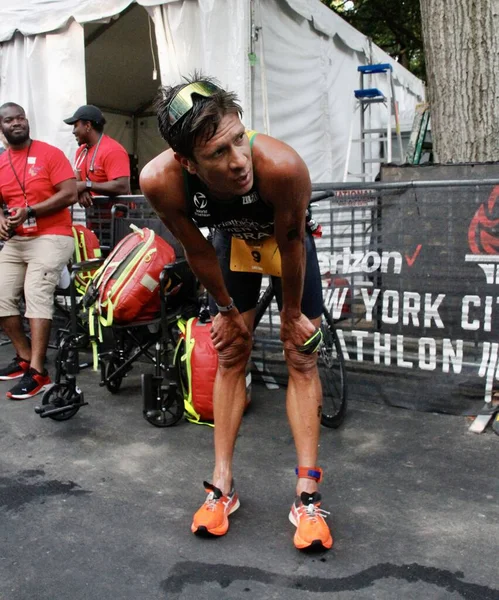Spo Brazilian Danilo Pimentel Won Verizon New York City Triathlon — Foto Stock