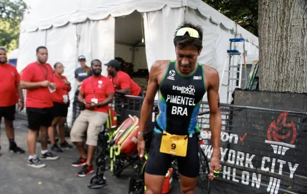 Brezilyalı Danilo Pimentel Verizon New York Triatlonu Kazandı Temmuz 2022 — Stok fotoğraf